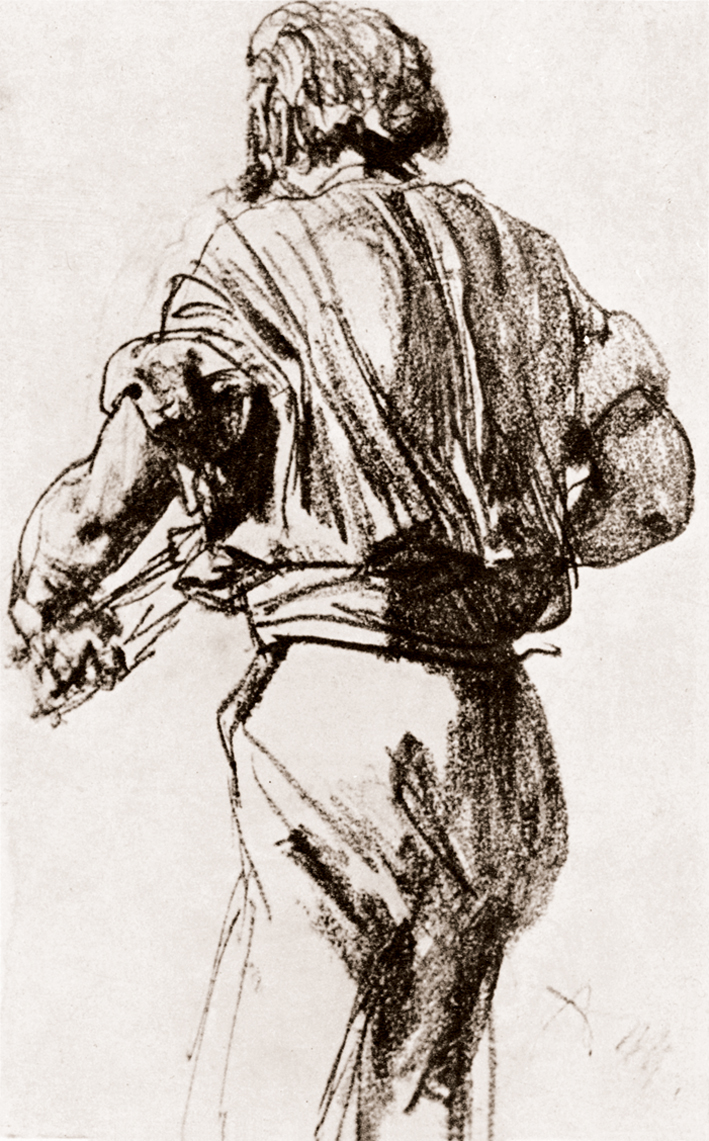  Adolpyh Von Menzel —— 双手握着钳子的工人背影